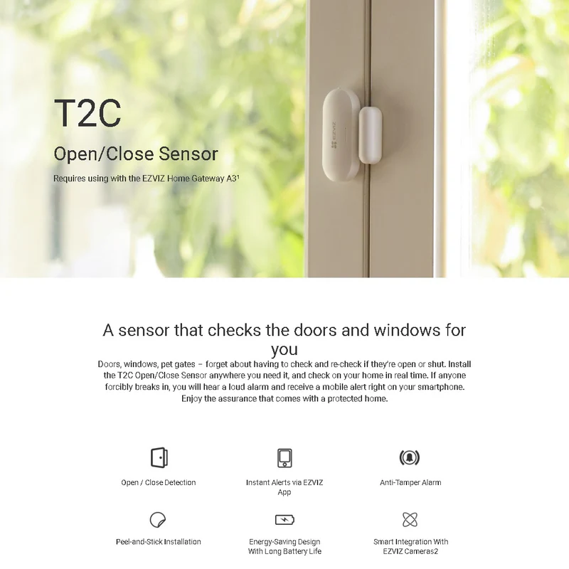 CS-T2C.2 EZVIZ CS-T2C: OPEN/CLOSE SENSOR - Image 1