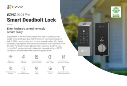 EZVIZ DL04 PRO Smart Deadbolt Lock| SMART FINGERPRINT LOCKING