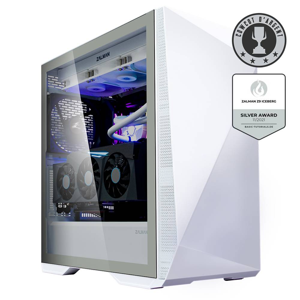 1000px_WH ZALMAN Z9 ICEBERG ATX MID TOWER GAMING CASE(WHITE) - Image 1