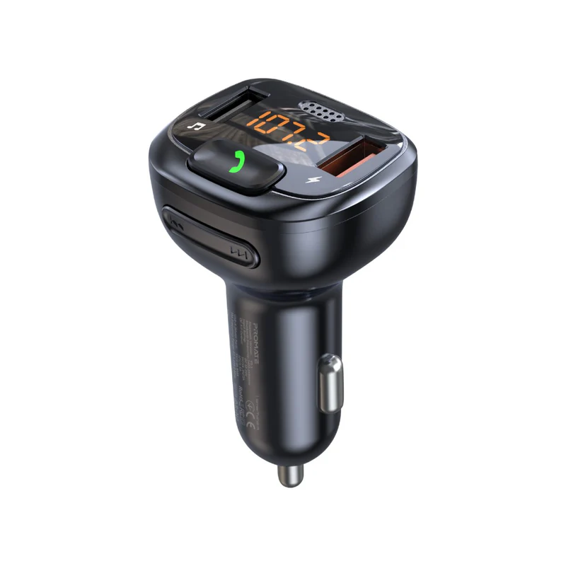 1200Smartune-4-01_800x Promate SMARTUNE-4 FM Transmitter Kit with Handsfree & Quick Charge 3.0 - Image 1