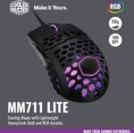 Cooler Master MM711 Lite Matte Black USB Gaming Mouse - Image 3