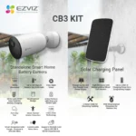 EZVIZ CB3 - BUNDLE WITH SOLAR PANEL  (AOV Version) 2K 3MP, 2304 × 1296