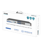 DLINK 18-Port Gigabit Smart Managed PoE+ Switch with 16 PoE+ Ports (8 Long Reach 250m) - Image 2