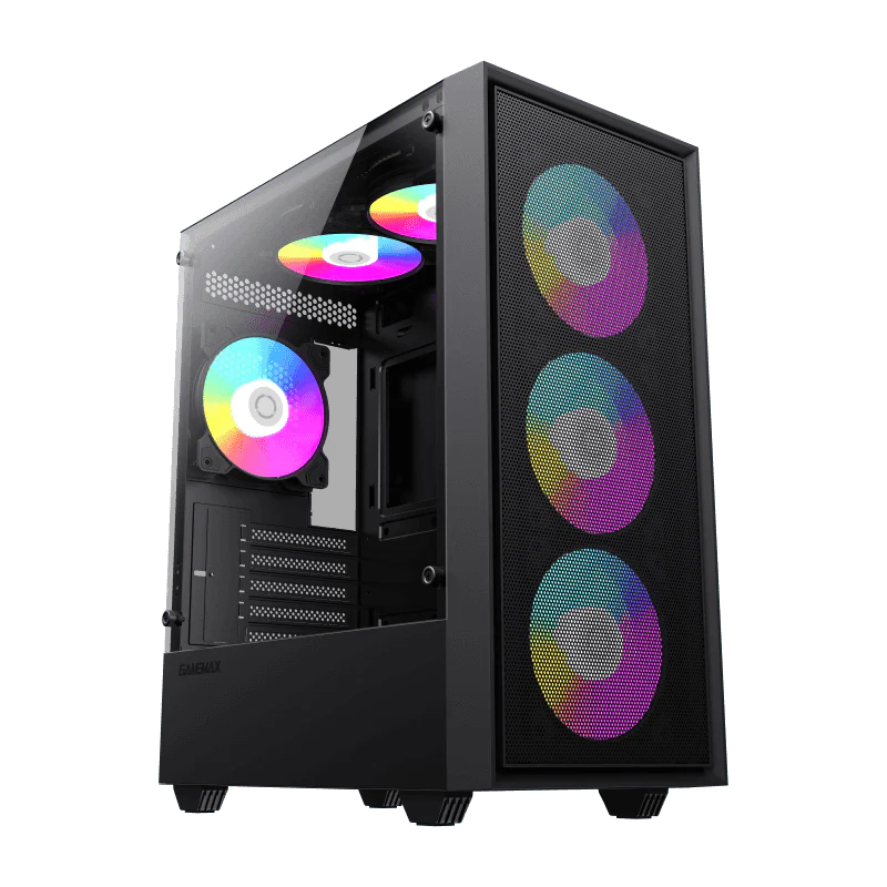 GameMax-Storm-BK ASSEMBLED GAMING/GRAPHICS PC - CORE I5 13/14TH GEN - 16GB(DDR5)- 500GB(NVMe) - RTX 5060 8GB - Image 1