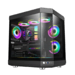 GAMEMAX HYPE BK/WT GLASS GAMING CASING