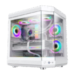 GAMEMAX HYPE BK/WT GLASS GAMING CASING - Image 2