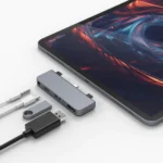 HyperDrive 4-in-1 USB-C Hub for iPad Pro/Air - Grey - Image 2
