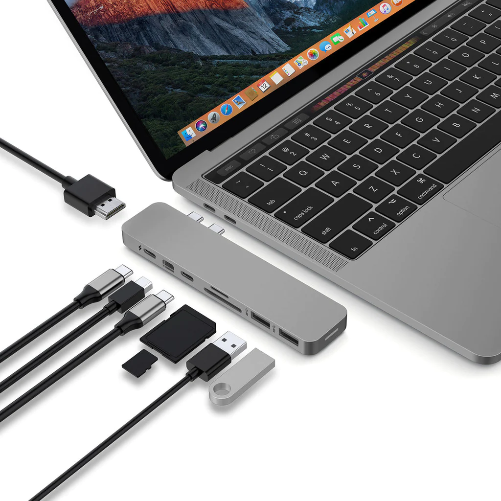 HyperDrive-PRO-8-in-2-USB-C-Hub-Grey-SILVER HyperDrive PRO 8-in-2 USB-C Hub - Grey/SILVER - Image 1
