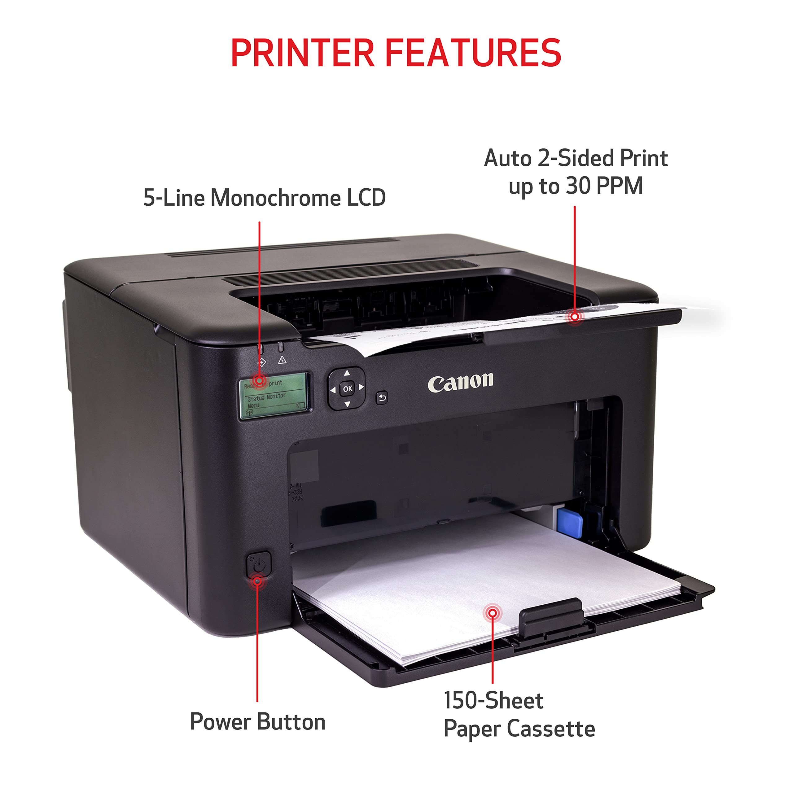 Version 1.0.0 CANON I-SENSYS LBP122DW MONO LASER PRINTER - Image 1