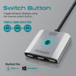 PROMATE 4K High Resolution 3-in-1 HDMI Switch MediaSwitch-H3 - Image 2