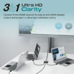 PROMATE 4K High Resolution 3-in-1 HDMI Switch MediaSwitch-H3 - Image 3