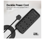 PROMATE CAR/HOME CHARGER POWER CORD 17W 2M - Image 2