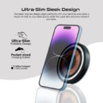Promate 2-in-1 Transparent 15W MagSafe Compatible Charger with 3W Foldable Apple Watch Charger MagRing - Image 3