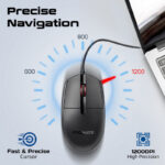 Promate Ergonomic Design Wired Optical Mouse CM-1200 - Image 2