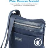 Promate Tablet Bag, Premium Nylon and PU Fabric 10 Inches Shoulder Bag with Secure Storage Option and Adjustable Strap for Tablets, iPad, iPad Pro, Documents, Roxy-TB Blue - Image 3