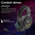 VERTUX TOKYO - NOISE ISOLATING AMPLIFIED WIRED GAMING HEADSET(RED/BLACK)