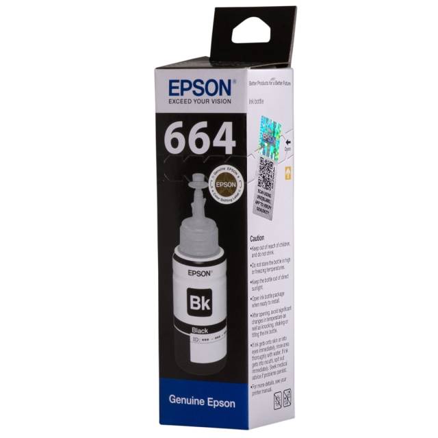 black_70ml_ink_bottle_t6641_-_664_1_ EPSON T664 INK BOTTLE 70ML - BLACK - Image 1