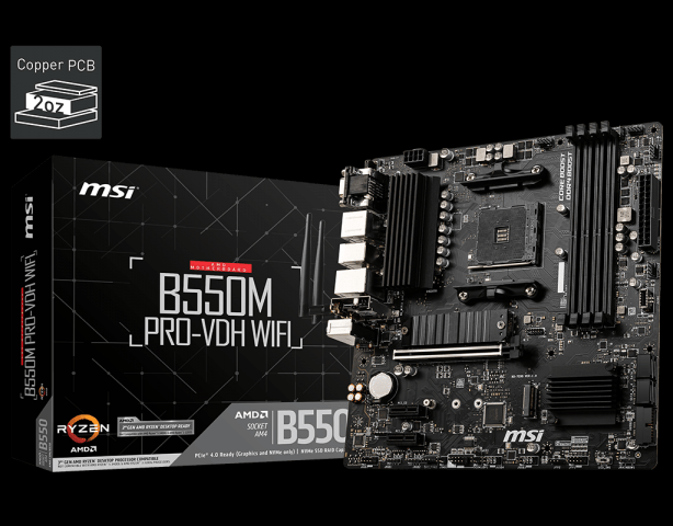 product_10_20200618152228_5eeb1634e9295 MSI B550M PRO VDH-WIFI AM4 DDR4 mATX MOTHERBAORD - Image 1