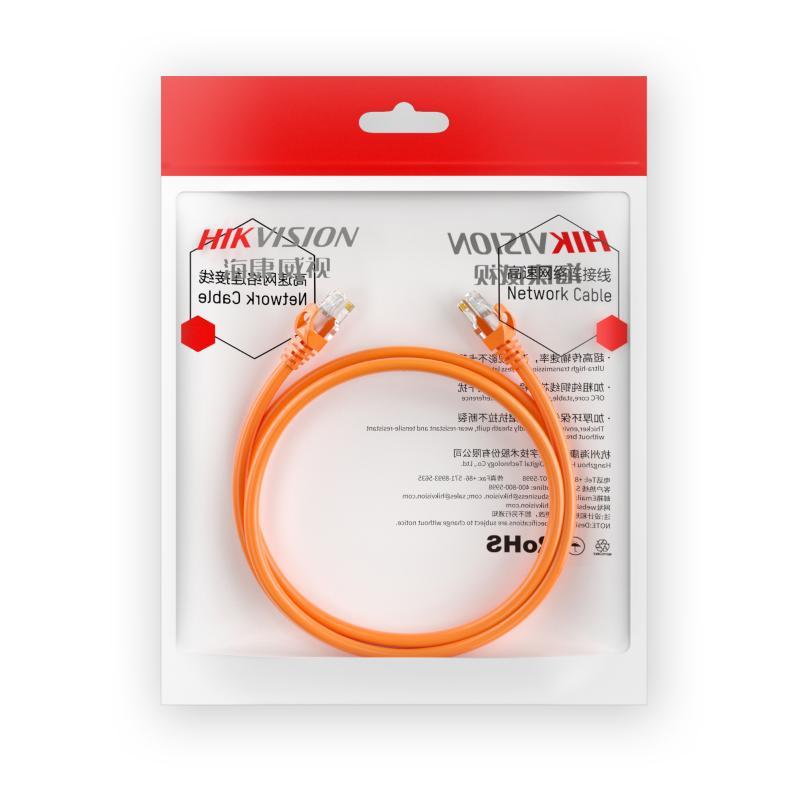 橙色_1 HIKVISION DS-1NP6UEC0 CAT6,U/UTP,24AWG,CU (2m) - Image 1