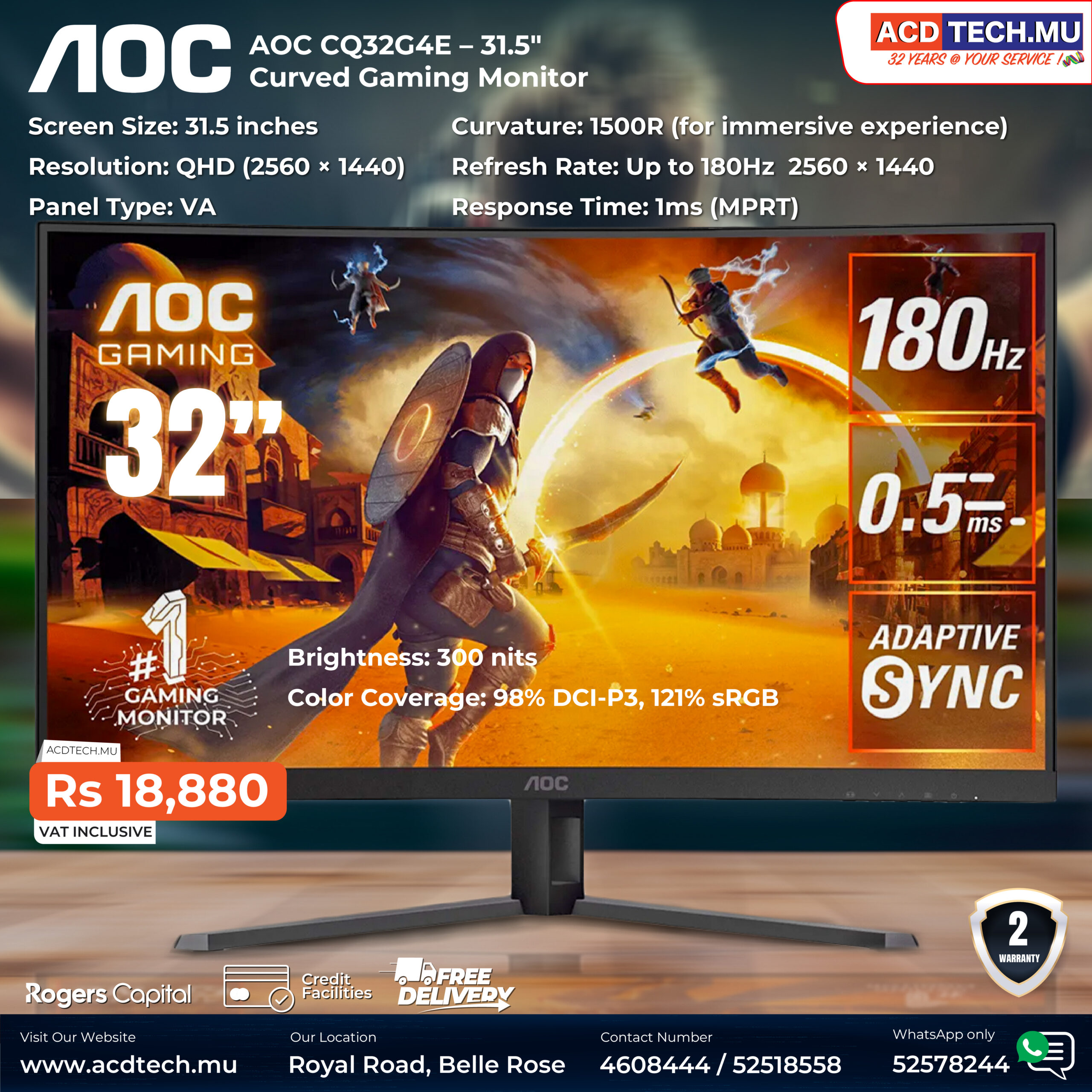 Artboard-1-copy-2jun-23-2025-2-scaled AOC CQ32G4E 31.5" QHD Curved 1500R Gaming Monitor - Image 1