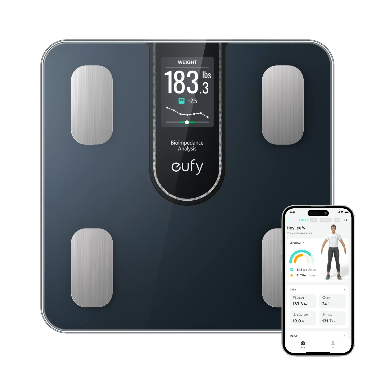 T9130011 EUFY SMART SCALE C20 - BLACK - Image 1