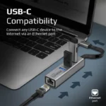 PROMATE GIGAHUB-C Multi-Port USB-C Hub with Ethernet Adapter - Image 3