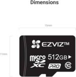 EZVIZ 512GB Ultra-HD Video Micro SD Memory Card, Class 10, UHS - Image 2