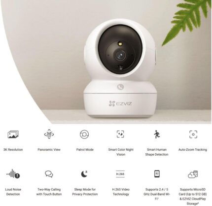 H6C PRO 3K 5 MP WIFI,SMART TRACKING ,TWO WALK TALK ,MOTION DETECTION