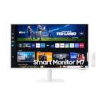 SAMSUNG 27" M7 Smart UHD Monitor with Smart TV Apps and mobile connectivity.
