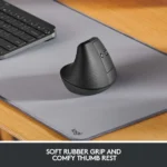 Logitech Lift Vertical Ergonomic Mouse Black,White and Pink-Wireless Optical Mouse - Image 2