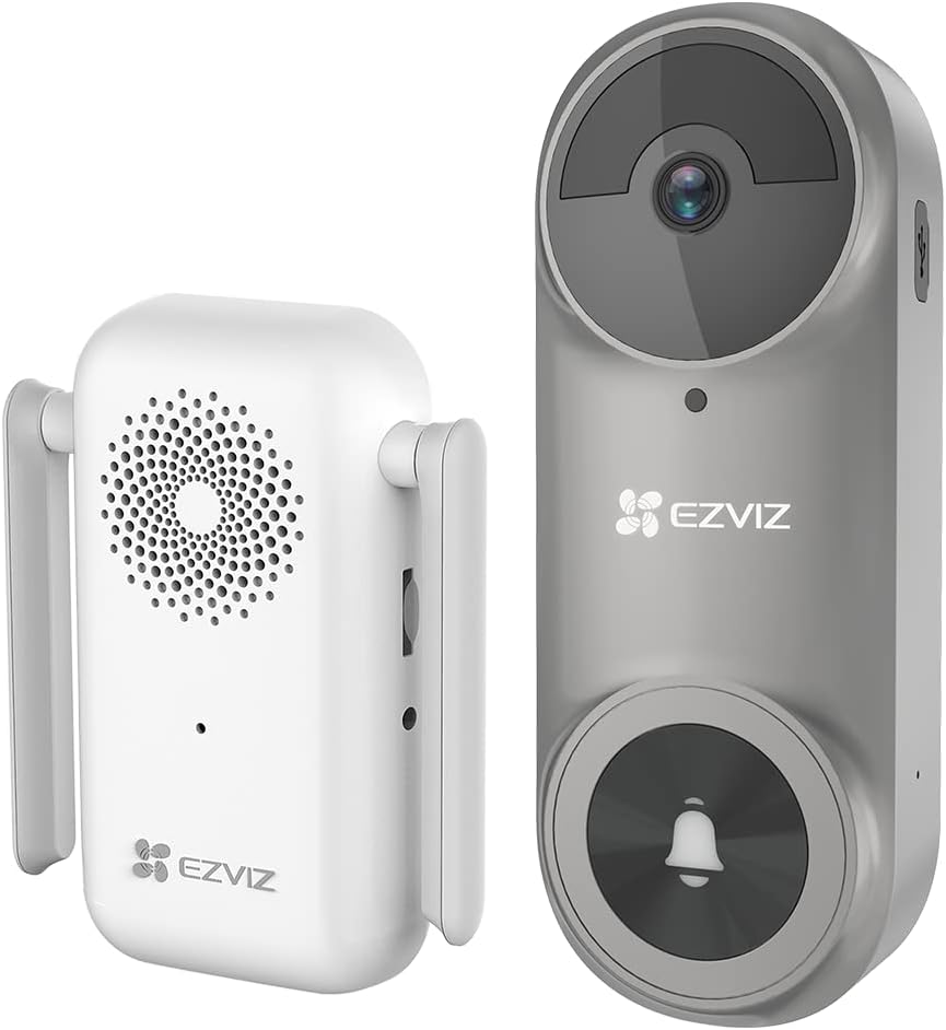 51Do5S6t9uL._AC_SL1500_ EZVIZ Camera DB2 2K Wireless Video Doorbell Outdoor with Wi-Fi Chime - Image 1