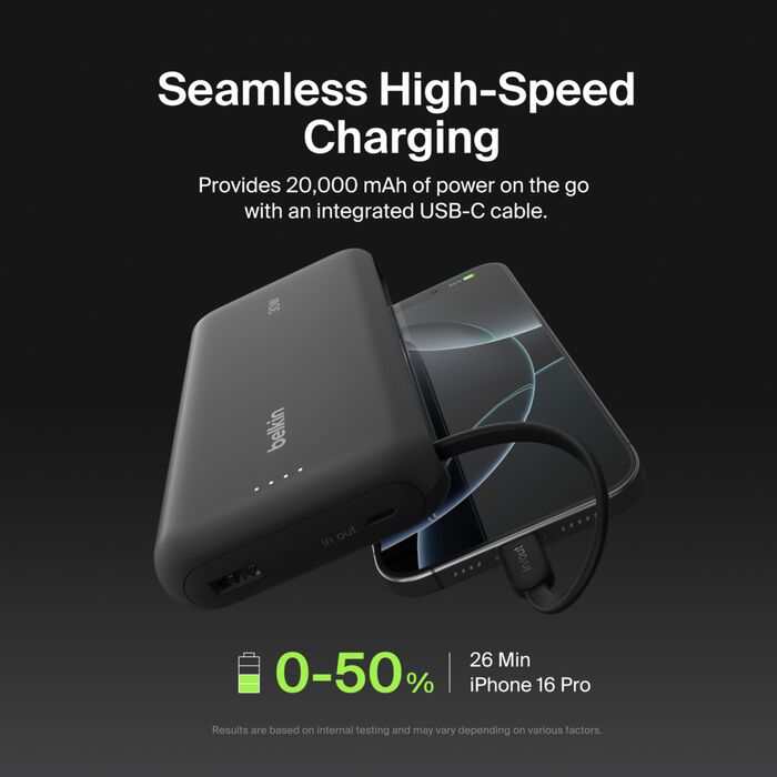 Power Bank 20K with Integrated Cable - Image 2