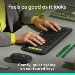 Logitech pop icon Keys QWERTY compact wireless keyboard/US International/graphite,green - Image 3