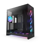 NZXT H9 Flow RGB+ (2025) Black- WHITE RGB Fans & Control Hub Case - Image 2