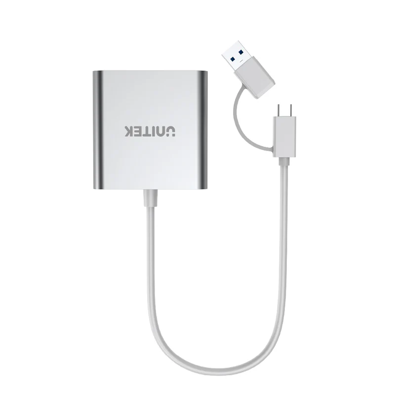 UNITEK 3 PORTS USB3.O CARD Reader With USB-C Adapter - Image 2