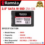 Ramsta S800 SSD Sata 2.5" 256 GB - Image 2