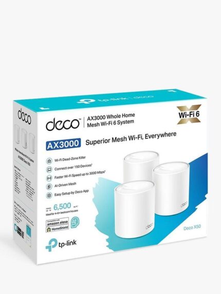 TP-Link Deco X50 (3-Pack) – AX3000 Whole Home Mesh Wi-Fi 6 System
