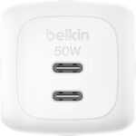 Belkin BoostCharge Pro Dual USB-C GaN Wall Charger 50W – WCH019MYWH - Image 3