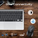 PROMATE KEN Dual-Mode Wireless Optical Mouse – Black - Image 3